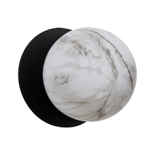 Lassie Marble Opal Glass Warm White LED Outdoor Wall Light